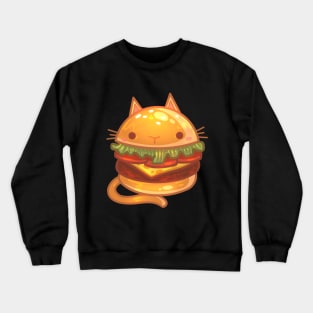 Cute Cat Burger Crewneck Sweatshirt